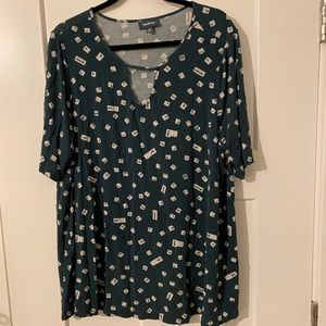 ModCloth Typewriter Print Swing T-shirt